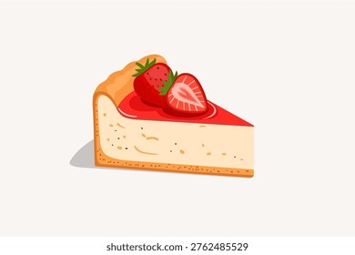 Deliciosa rebanada tarta queso