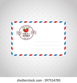 delicious strawberry envelope design 