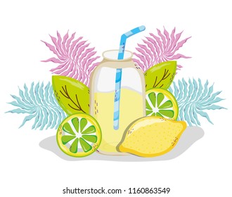 Delicious summer juice cartoon