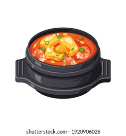 Delicious Sundubu illustration Korean Soft Tofu  Stew