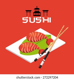 delicious sushi design, vector illustration eps10 graphic 