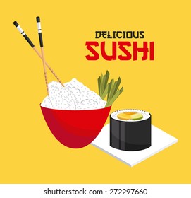 delicious sushi design, vector illustration eps10 graphic 