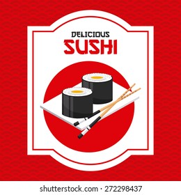 delicious sushi design, vector illustration eps10 graphic 