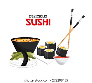 delicious sushi design, vector illustration eps10 graphic 