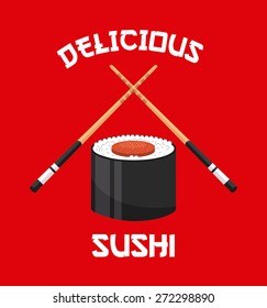 delicious sushi design, vector illustration eps10 graphic 