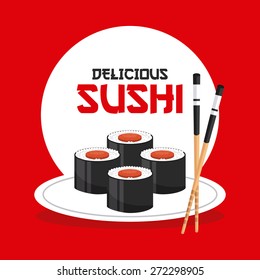 delicious sushi design, vector illustration eps10 graphic 