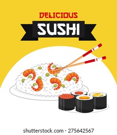 delicious sushi design, vector illustration eps10 graphic 