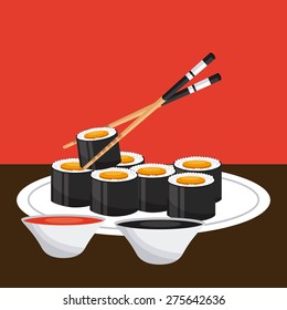 delicious sushi design, vector illustration eps10 graphic 