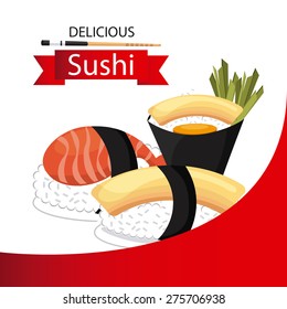 delicious sushi design, vector illustration eps10 graphic 