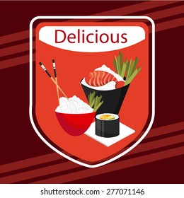 delicious sushi design, vector illustration eps10 graphic 