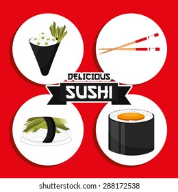 delicious sushi design, vector illustration eps10 graphic 