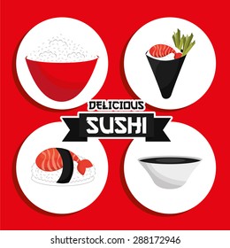 delicious sushi design, vector illustration eps10 graphic 