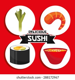 delicious sushi design, vector illustration eps10 graphic 