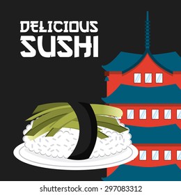 delicious sushi design, vector illustration eps10 graphic 