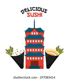 delicious sushi design, vector illustration eps10 graphic 