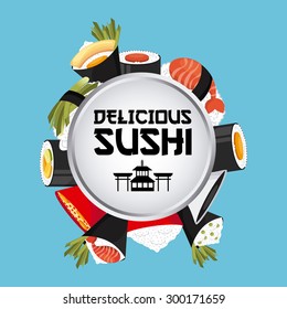 delicious sushi design, vector illustration eps10 graphic 