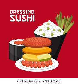delicious sushi design, vector illustration eps10 graphic 