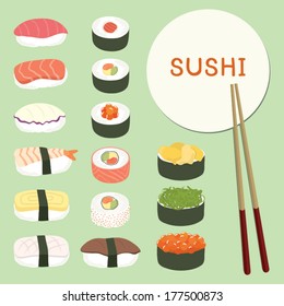 Delicious Sushi Set ,food icons ,Japanese food