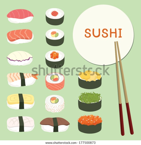 Delicious Sushi Set\
,food icons ,Japanese\
food