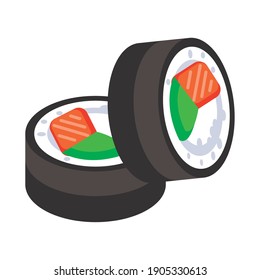 delicious sushi silhouette style icon vector illustration design