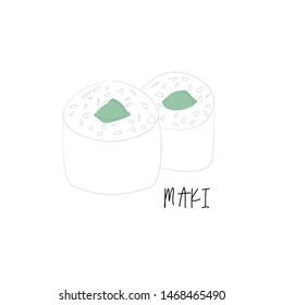 Delicious Sushi. Stock vector art
