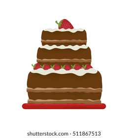 delicious sweet cake birthday