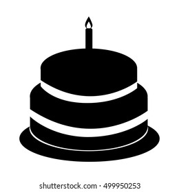 delicious sweet cake birthday vector illustration design