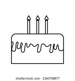 delicious sweet cake icon