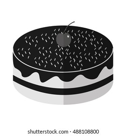 delicious sweet cake icon vector illustration design