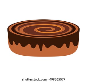 delicious sweet cake icon vector illustration design