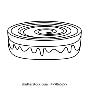 delicious sweet cake icon vector illustration design
