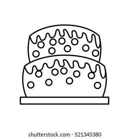 delicious sweet cake icon vector illustration design