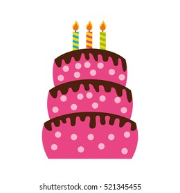 delicious sweet cake icon vector illustration design
