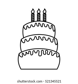 delicious sweet cake icon vector illustration design