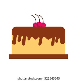 delicious sweet cake icon vector illustration design