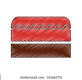 delicious sweet cake icon vector illustration design