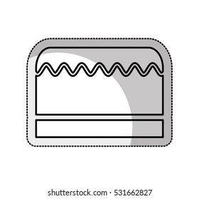 delicious sweet cake icon vector illustration design