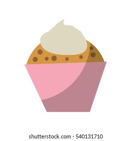delicious sweet cake icon vector illustration design