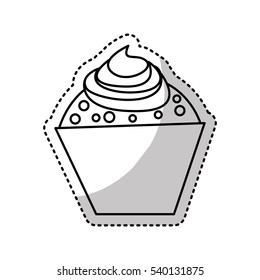 delicious sweet cake icon vector illustration design