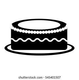 delicious sweet cake icon vector illustration design