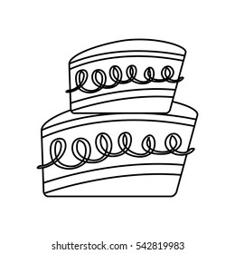 delicious sweet cake isolated icon vector illustration design