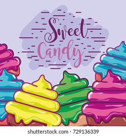 delicious sweet candy background design