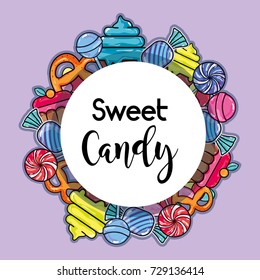 delicious sweet candy background design