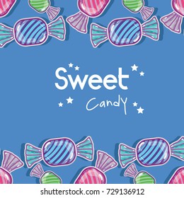 delicious sweet candy background design
