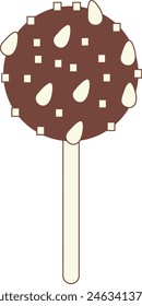 Delicious Sweet Candy with Cartoon Design Style. Cartoon Wrapped Candy on White Background.