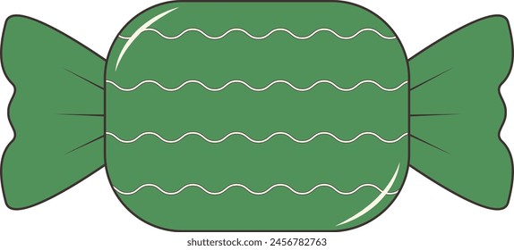Delicious Sweet Candy Illustration with Cartoon Style. Isolated on White Background.