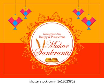 Delicious sweet and colorful kite for Indian festival, Makar Sankranti in vector