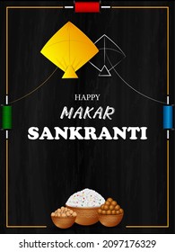 Delicious sweet and colorful kite for Indian festival, Makar Sankranti in vector