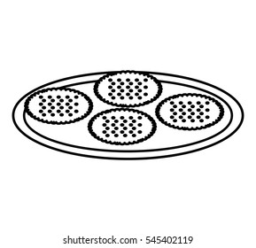 delicious sweet cookies icon vector illustration design