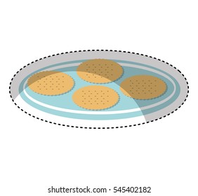 delicious sweet cookies icon vector illustration design